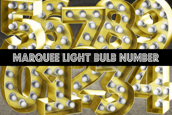 3D Gold Metallic Light Bulb Number 0-9: Elevate Your Creative Projects with Style and Precision