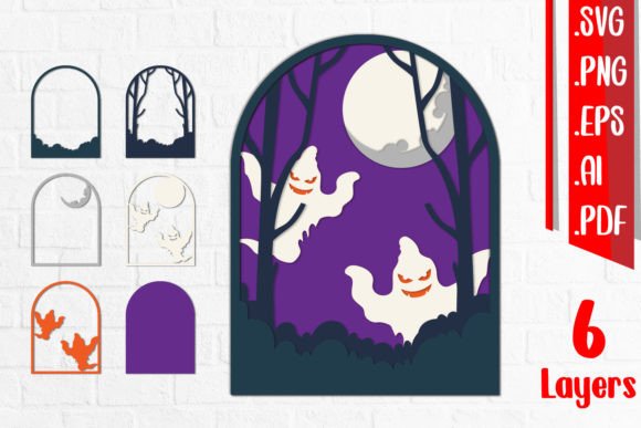 3D Layered Halloween 3 - Svg Eps Ai Png: A Versatile Design for Creative Projects