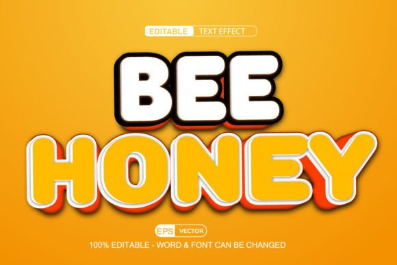 Bee Honey Text Effect Vector 3D Style: A Creative Tool for Modern Designers
