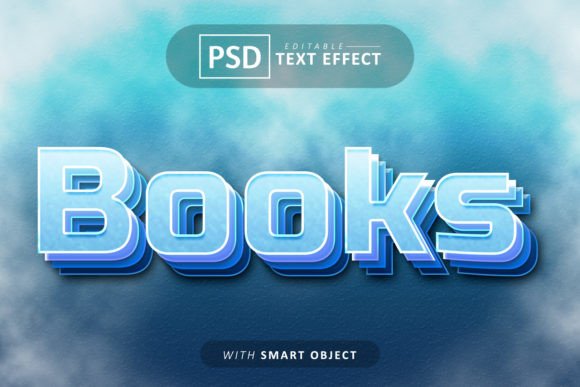 Books 3d Text Effect Editable