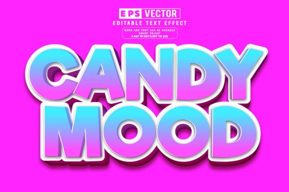 Candy Mood 3D Editable Text Effect Vector: A Versatile Design Tool for Creative Professionals