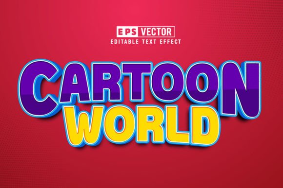 Cartoon World 3d Editable Text Effect Ve