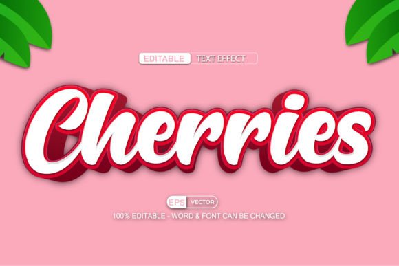 Cherries Editable Text Effect Vector 3D: A Powerful Tool for Creative Designers