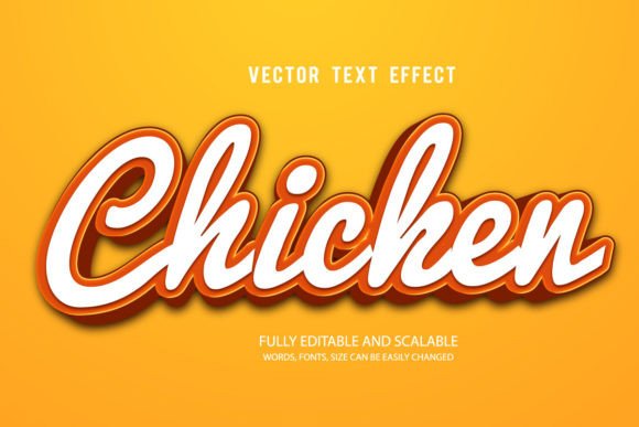 Chicken 3d Editable Text Effect Vector: A Creative Tool for Designers and Marketers