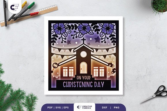 Christening Church 3D Shadow Box: A Creative Tool for Crafting and Display