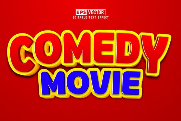 Comedy Movie 3D Editable Text Effect