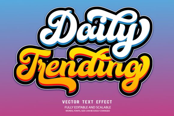 Daily Trending 3D Editable Text Effect: A Versatile Design Tool for Creators and Businesses