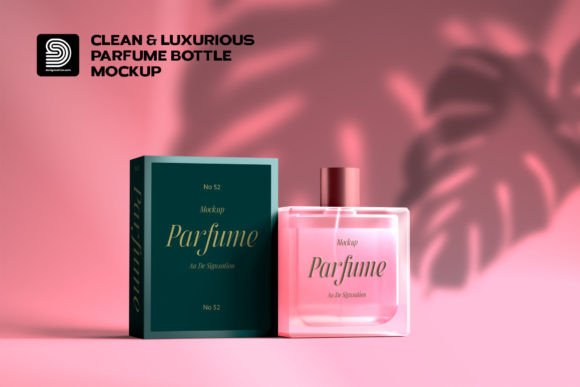 Fancy Luxury 3D Perfume Bottle Mockup