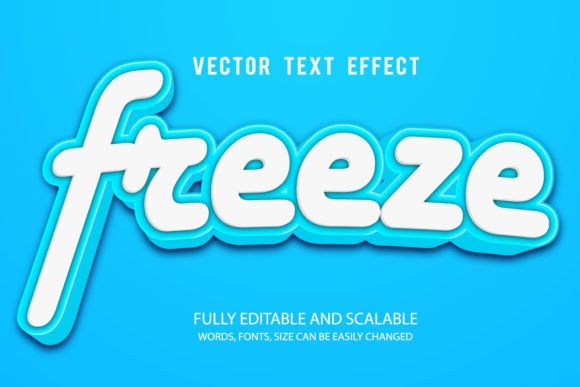 Freeze 3d Editable Text Effect Vector: A Versatile Tool for Designers