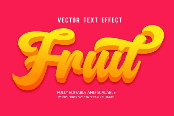 Fruit 3d Editable Text Effect Vector: A Strategic Tool for Creative Professionals