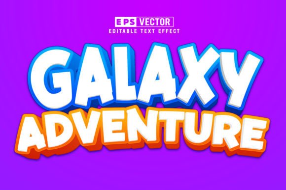 Galaxy Adventure 3D Editable Text Effect for Creative and Professional Use