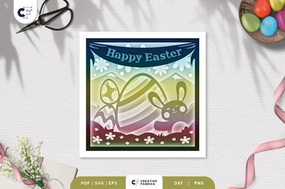 Happy Easter, Eggs Bunny 3D Shadow Box: A Creative Craft for All
