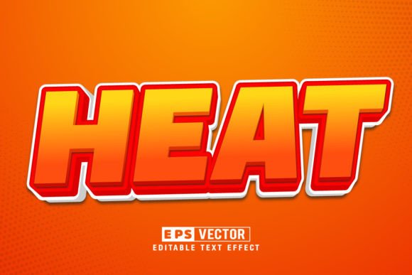 Heat 3D Editable Text Effect Vector: A Versatile Design Tool