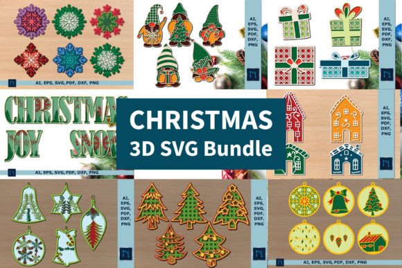 Layer 3D Christmas Ornament SVG Bundle: A Versatile Digital Crafting Resource