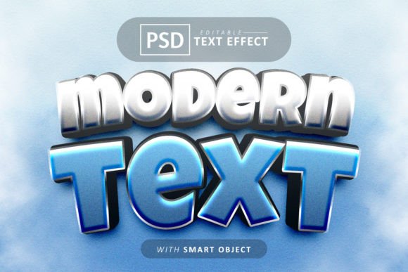 Modern Text - 3d Cartoon Font Effect