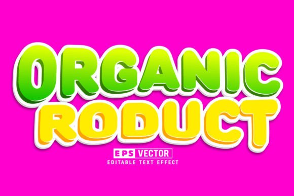 Organic Product 3D Editable Text Effect