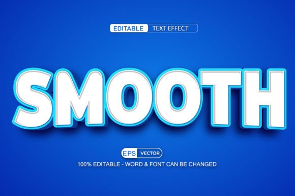 Smooth Editable Text Effect Vector 3d