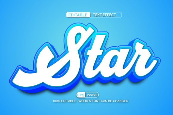 Star Editable Text Effect Vector 3D Styl: A Versatile Tool for Creative Expression