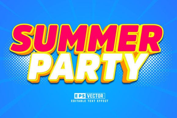 Summer Party 3d Editable Text Effect Vec: A Versatile Tool for Creative Expression