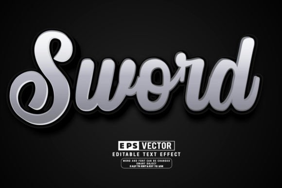 Sword 3D Editable Text Effect Vector: A Versatile Design Tool for Creative Professionals