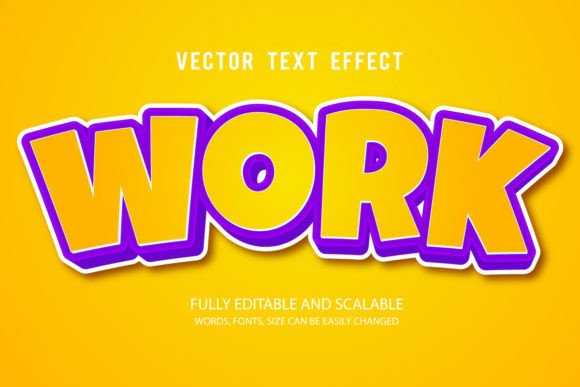 Work 3d Editable Text Effect Vector: A Versatile Design Tool for Creatives